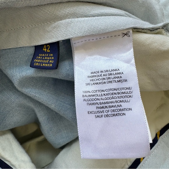 ❌Polo Ralph Lauren Shorts Men’s 42 Tall Blue Chambray Classic Fit 10" Preppy NEW - Picture 8 of 10